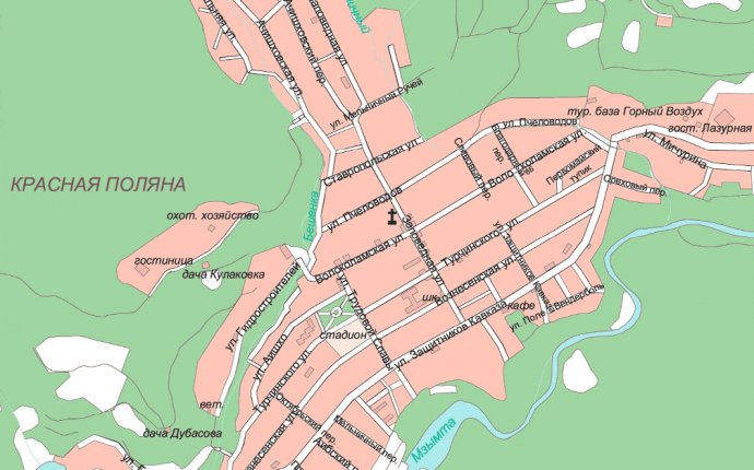 Карта Города Адлера